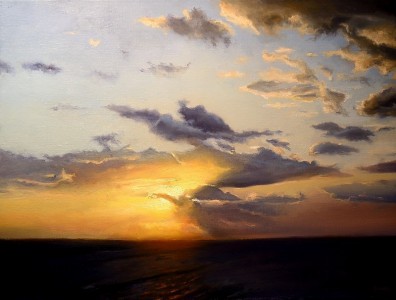Landscape Painting : LS_SivanandaNyayapathi_FloridaSunset_18x24in